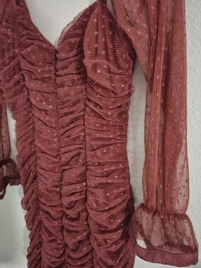 Haute Monde Lace Ruched Mini Dress - Size M - Whimsigoth Coquette